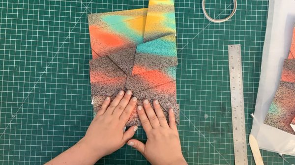 Jessica Thalmann's print folding process